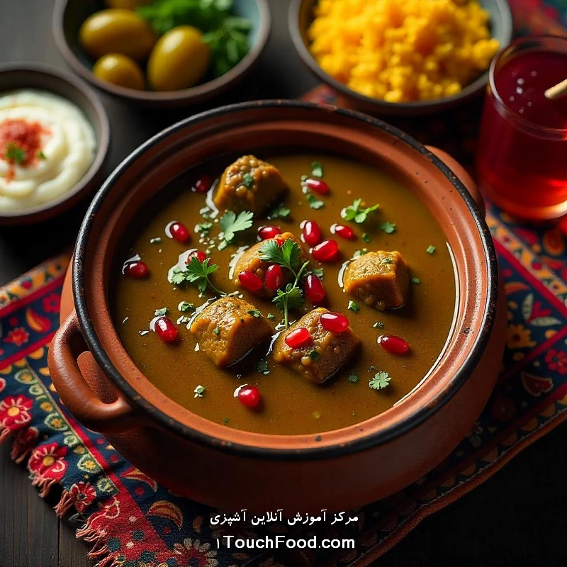 طرز تهیه خورشت گوشت ترش گیلانی ساده و سریع، در 3 ساعت 7 سرو خورشت
