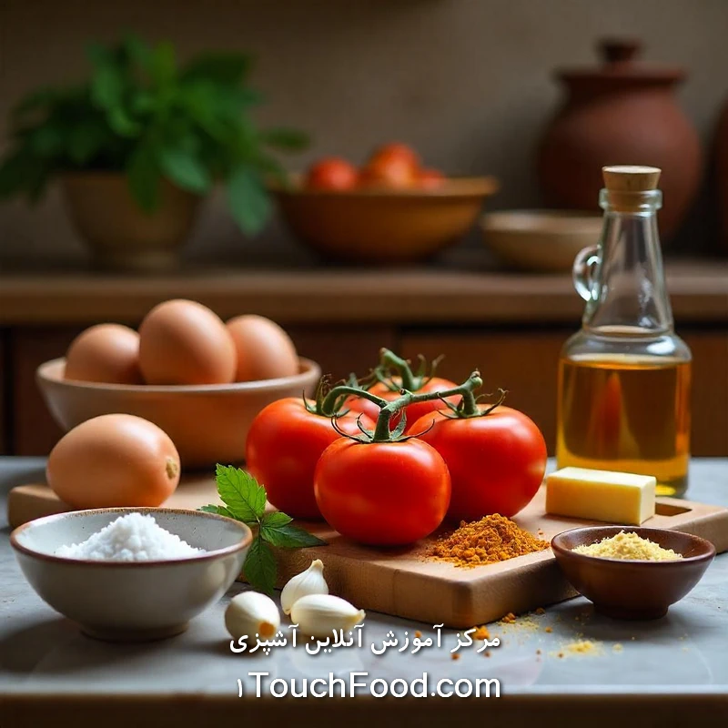طرز تهیه پامادور خورشت شمالی گیلانی ساده و سریع، در 2 ساعت 1 مواد اولیه مورد نیاز