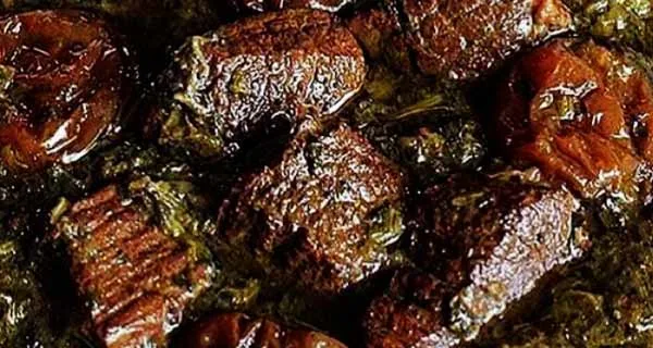 Рецепт рагу из шпината и слив