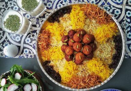 طرز تهیه رشته پلو مخصوص اردبیلی برای 5 نفر