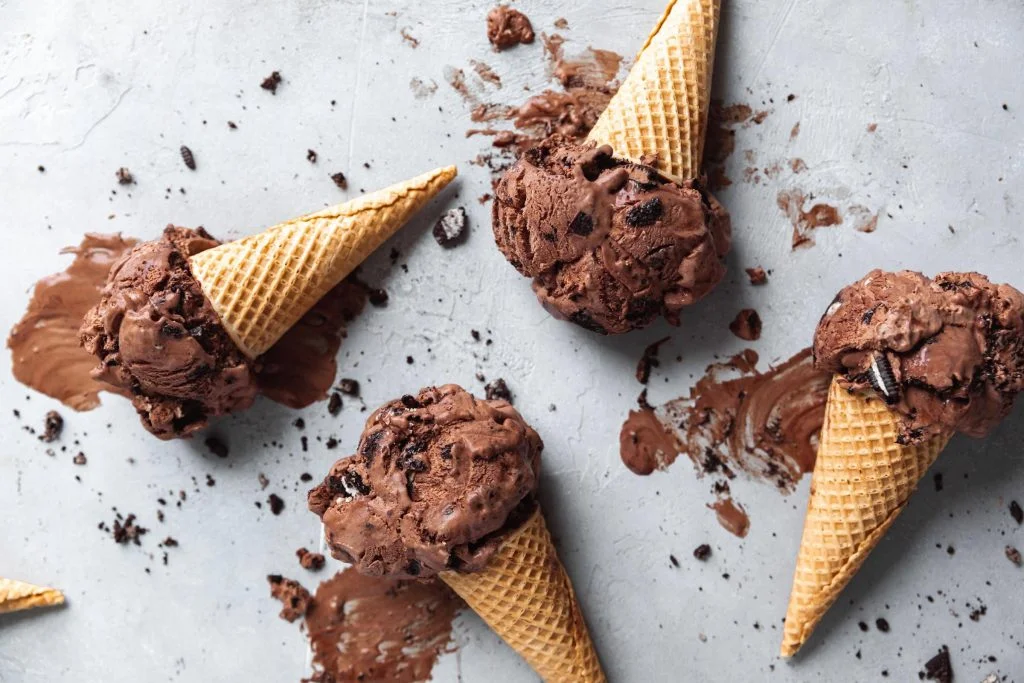 Helado de chocolate casero