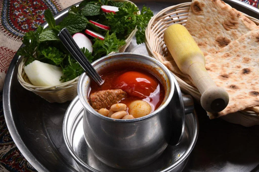 آموزش آشپزی ایرانی با بیش از 800 غذا 13 طرز تهیه آبگوشت دیزی سنگی تبریز برای 6 نفر