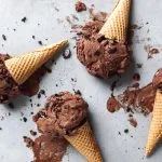 Sorvete de chocolate caseiro