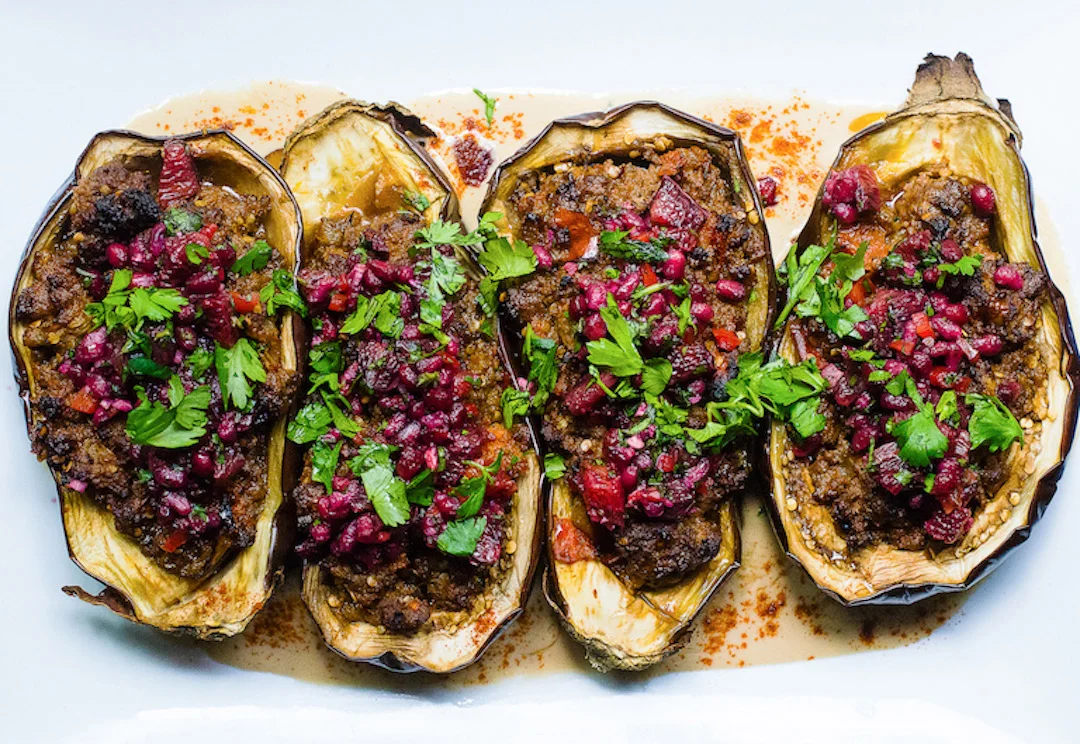 Types of local Azerbaijani foods (17 foods of East Azerbaijan Province) 7 How to make stuffed eggplant or Qarni Yarikh for 4 people