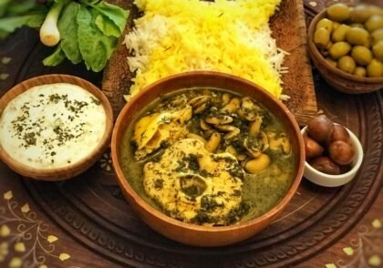 طرز تهیه خورش باقلا قاتق گیلانی برای 4 نفر