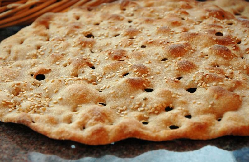 طرز تهیه نان سنگک خانگی در فر برای 4 نفر