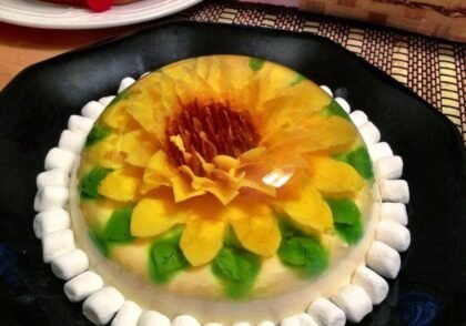 طرز تهیه ژله آفتابگردان مجلسی برای 7 نفر