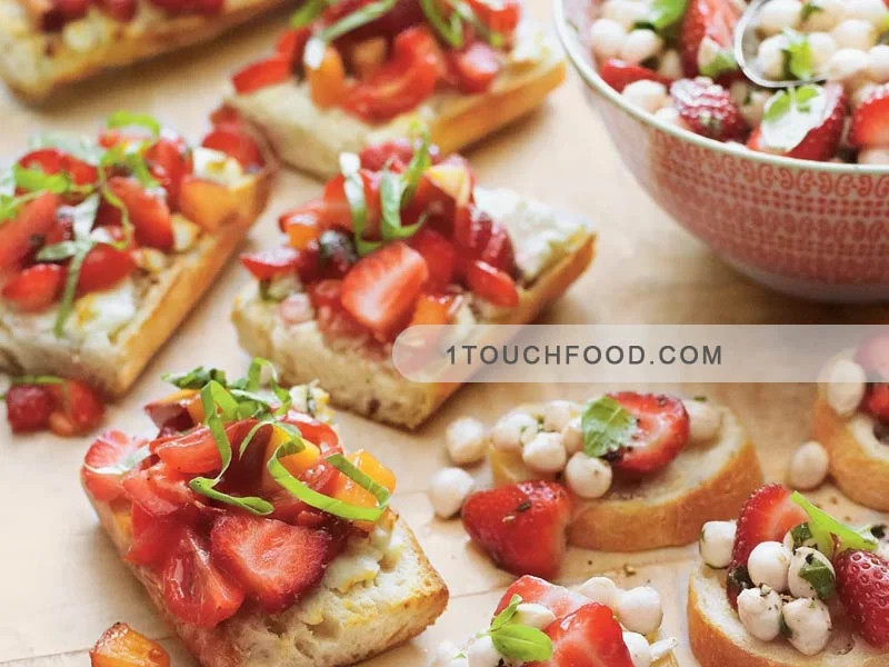 Cómo preparar una deliciosa bruschetta de fresas