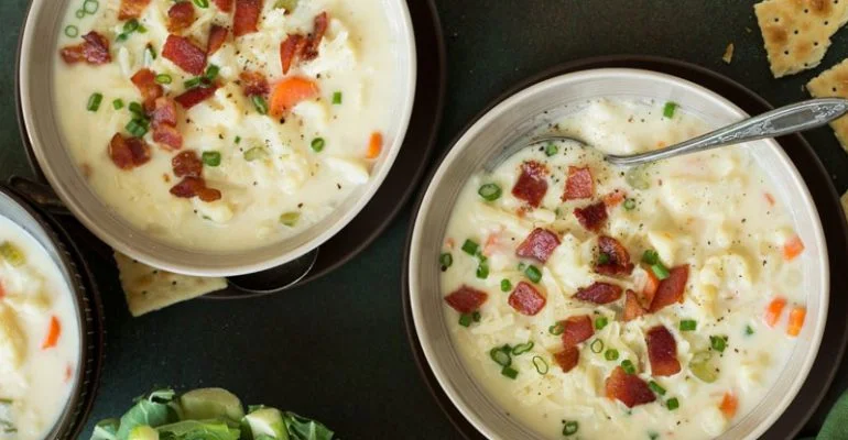 Cómo preparar sopa cremosa de coliflor