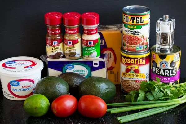 Cómo preparar una salsa de siete capas para 10 personas 2 Ingredientes para la receta de salsa de siete capas
