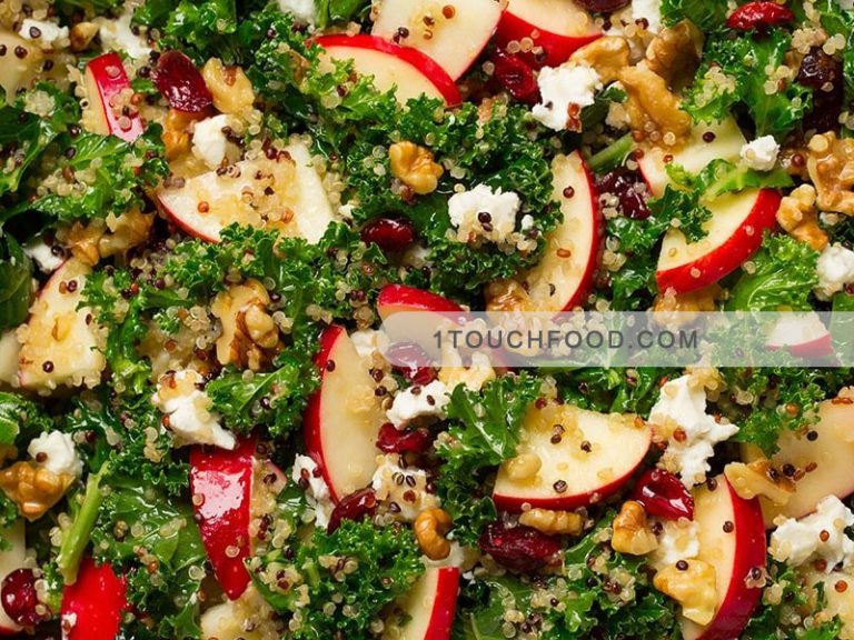 طرز تهیه سالاد پاییزی سیب کلم و کینوا مخصوص