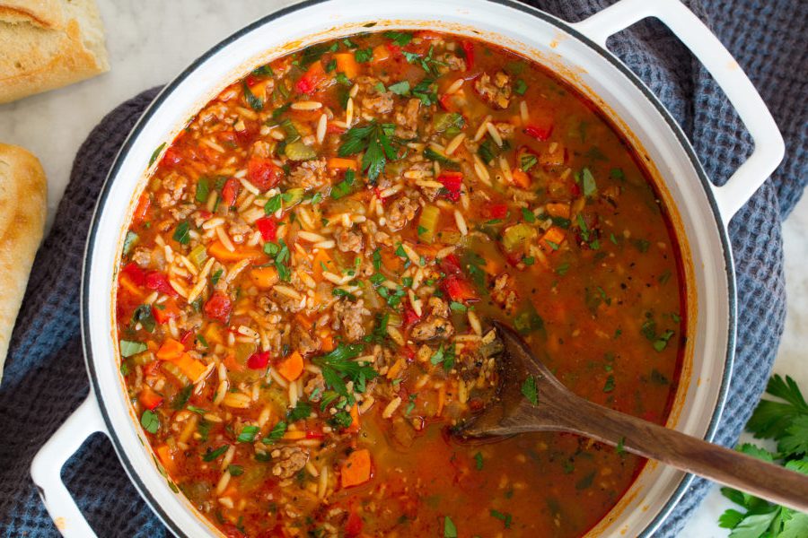 طرز تهیه سوپ سوسیس ایتالیایی خوشمزه و مقوی