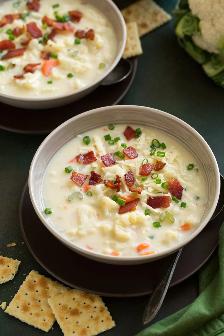 Como preparar uma deliciosa sopa cremosa de couve-flor