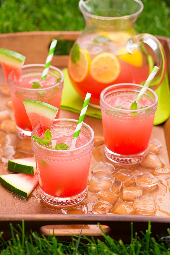 طرز تهیه لیموناد هندوانه خانگی تابستانی مخصوص
