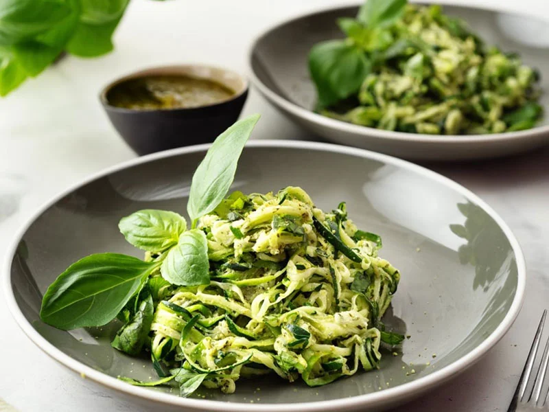 Pasta de calabacín y aguacate para diabéticos