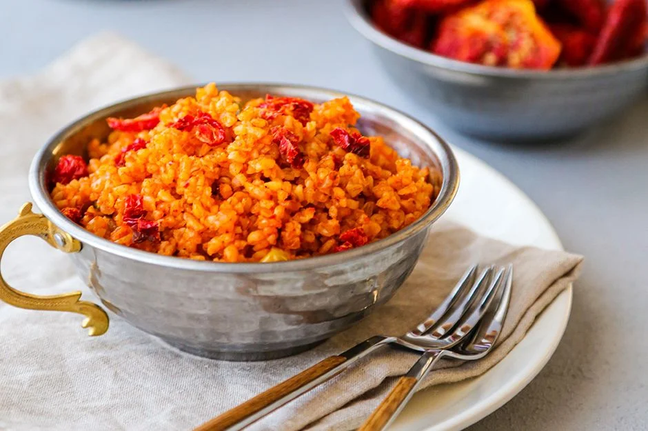 Nährwert von Bulgurreis mit Kichererbsen und Tomaten