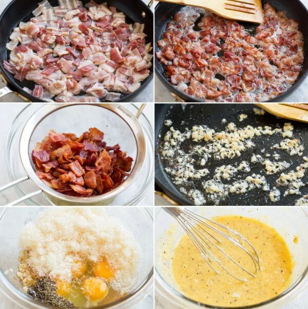 Comment préparer des pâtes carbonara, étape 2