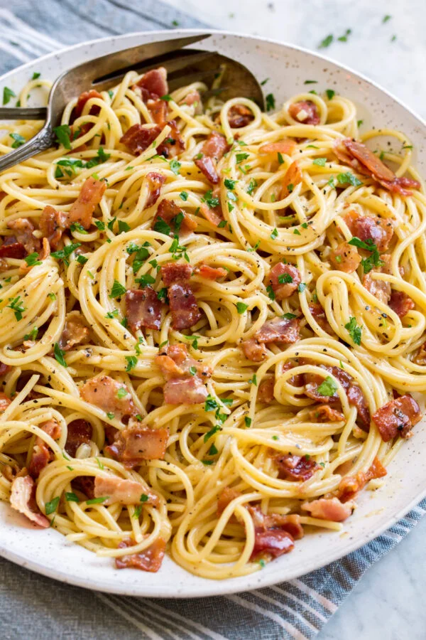 Valeur nutritionnelle des pâtes carbonara