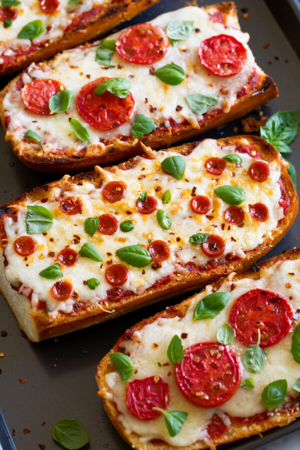 ارزش غذایی پیتزا با نان باگت