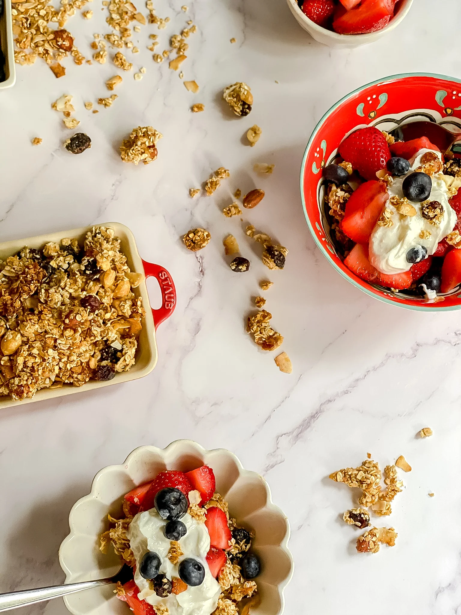 horario de preparación de granola con yogur