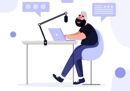 flat design podcast concept 23 2148762942