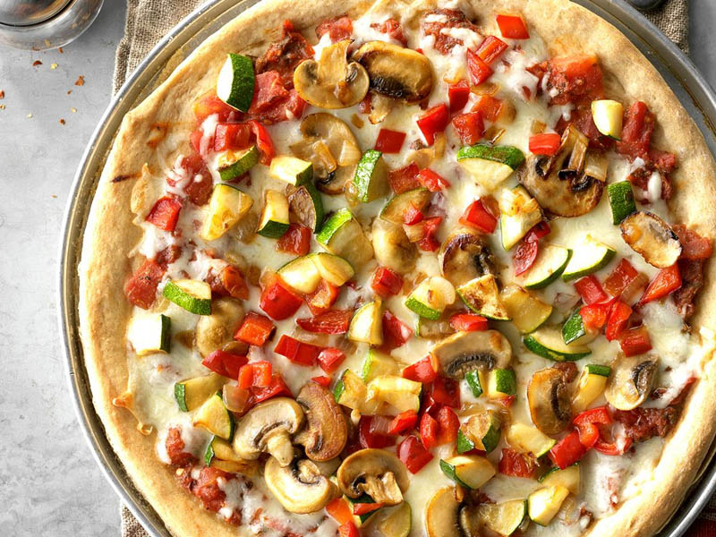 پیتزا سبزیجات یک ناهار سالم