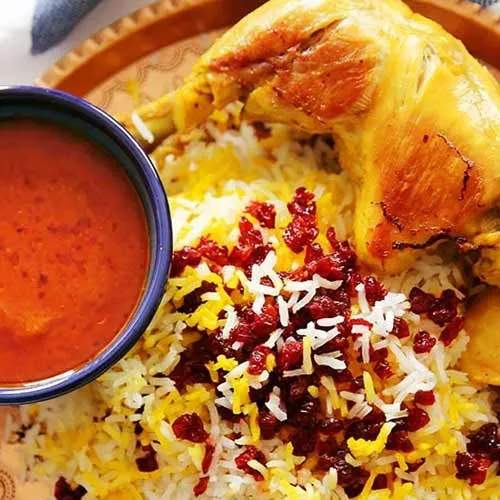Barberry pilaf with chicken