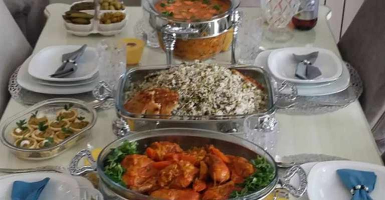 طرز تهیه باقالی پلو با مرغ مجلسی 4 نفره