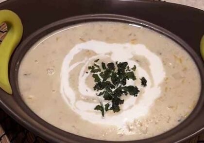 طرز تهیه سوپ قارچ و جو مجلسی رستورانی 4 نفره