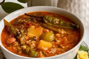 Como preparar sopa de bulgur Urmia para 5 pessoas 5 Yarmashurbasi 04
