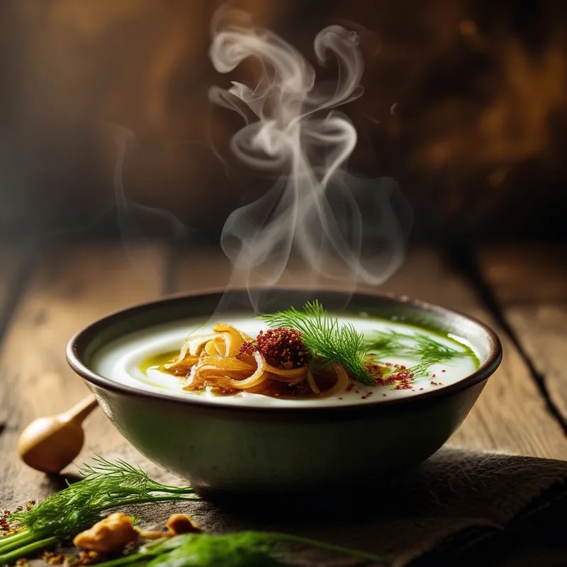 طرز تهیه آش دوغ اردبیل مرحله به مرحله (کامل) در 8 گام ساده 2 فوتوفن در تهیه آش دوغ اردبیل