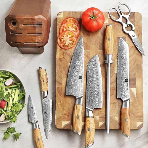 انواع مختلفی از چاقوها