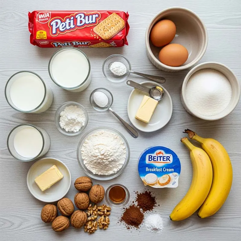 Ingredientes para preparar el postre español Pan