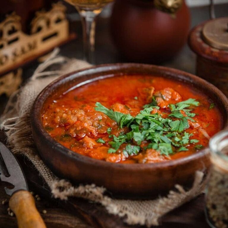 طرز تهیه آش شله قلمکار با جو مخصوص خوشمزه