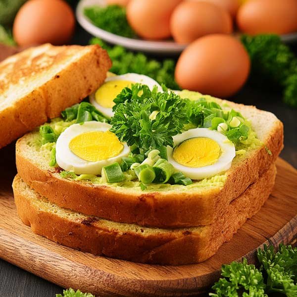 نان کم کربوهیدرات تخم مرغی