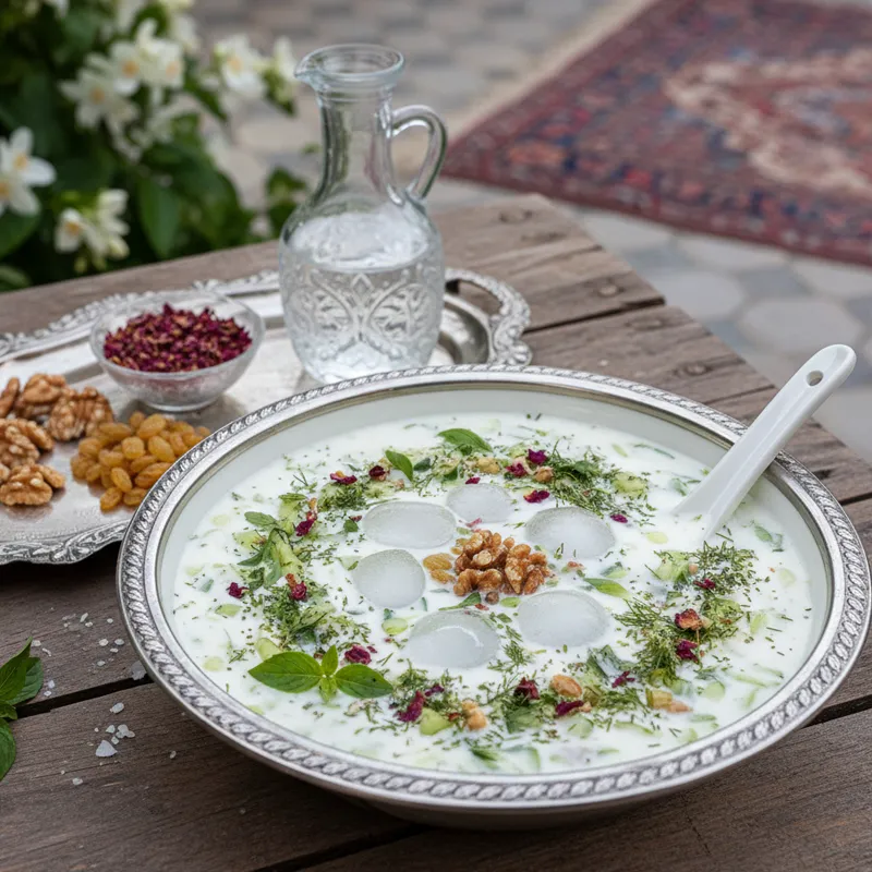 دستور تهیه آب دوغ خیار مرحله به مرحله