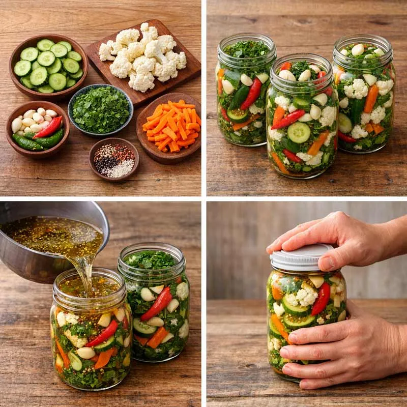 مراحل تهیه شور خانگی گام به گام 