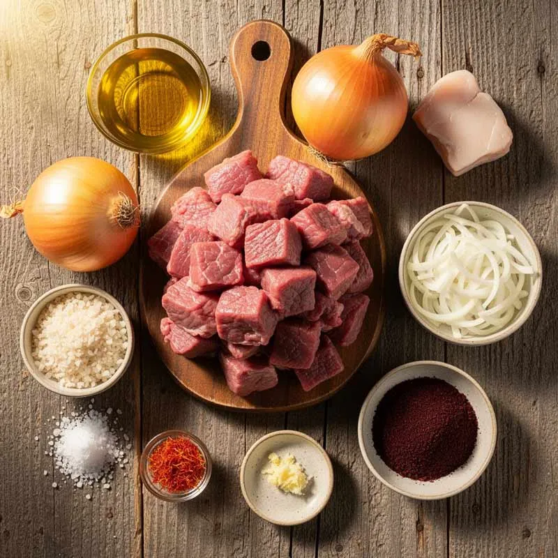 مواد لازم برای تهیه کباب بره 