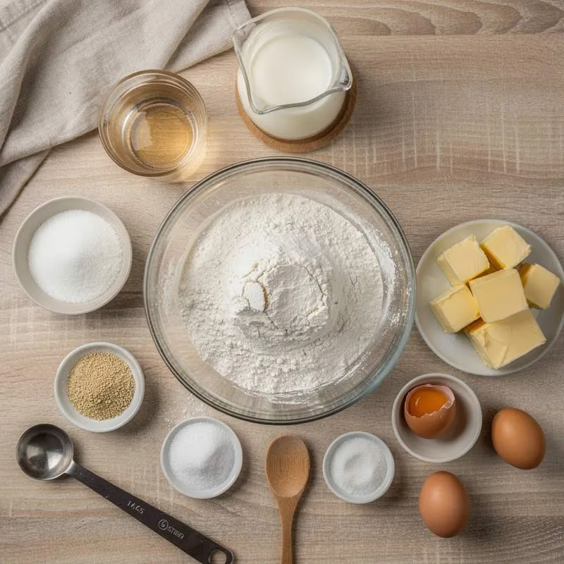 مواد لازم برای طرز تهیه نان همبرگر خانگی