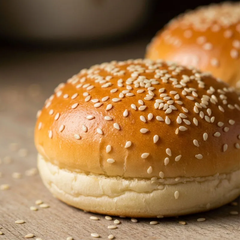 نان همبرگر خانگی نرم و آماده سرو