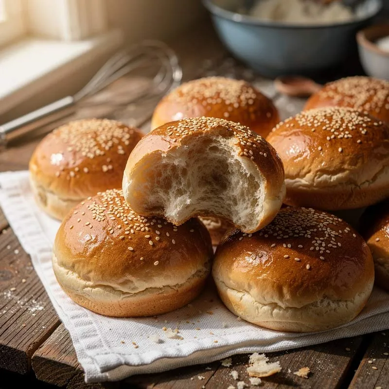 نان همبرگر خانگی