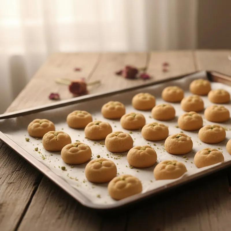 پخت شیرینی نخودچی در فر