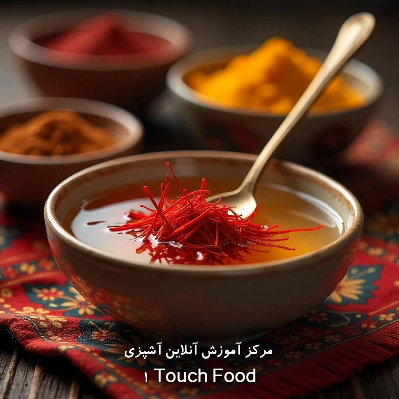 Utilizando azafrán y especias