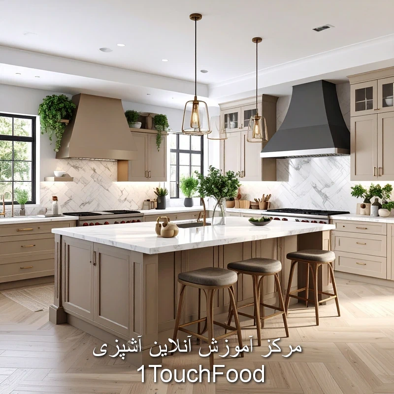 بهترین چیدمان آشپزخانه بزرگ