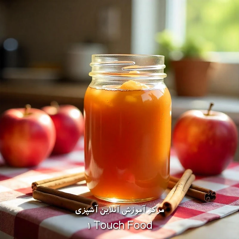 مربای سیب و دارچین با شیرین‌کننده طبیعی