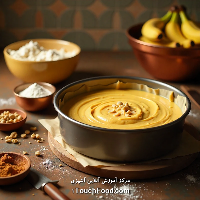 طرز تهیه کیک موز و گردو خانگی خوشمزه و ساده در 50 دقیقه 2 طرز تهیه کیک موز و گردو