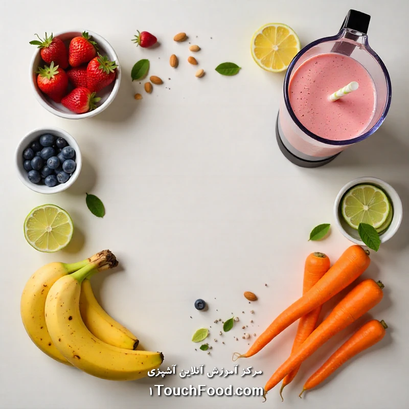 اسموتی توت فرنگی و موز