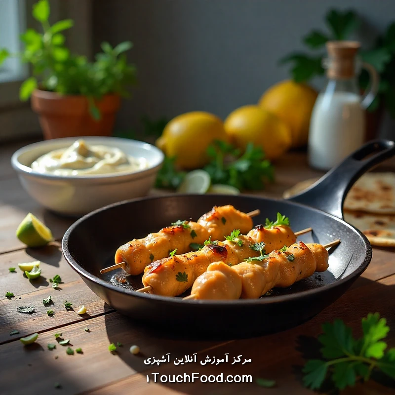 طرز تهیه انواع جوجه کباب طعم دار | 10 طعم جذاب و متفاوت 6 جوجه کباب یونانی با سس ماست و لیمو