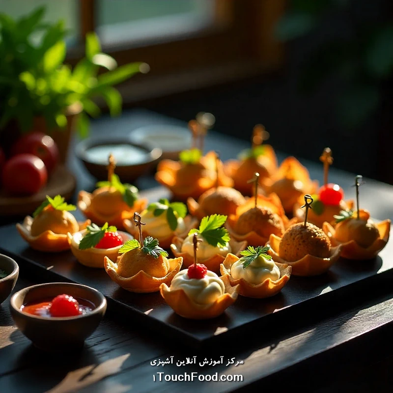 طرز تهیه انواع فینگر فود: راهنمای جامع مهمانیها و دورهمیها 3 آموزش انواع فینگر فود: دستورهای ساده و خوشمزه