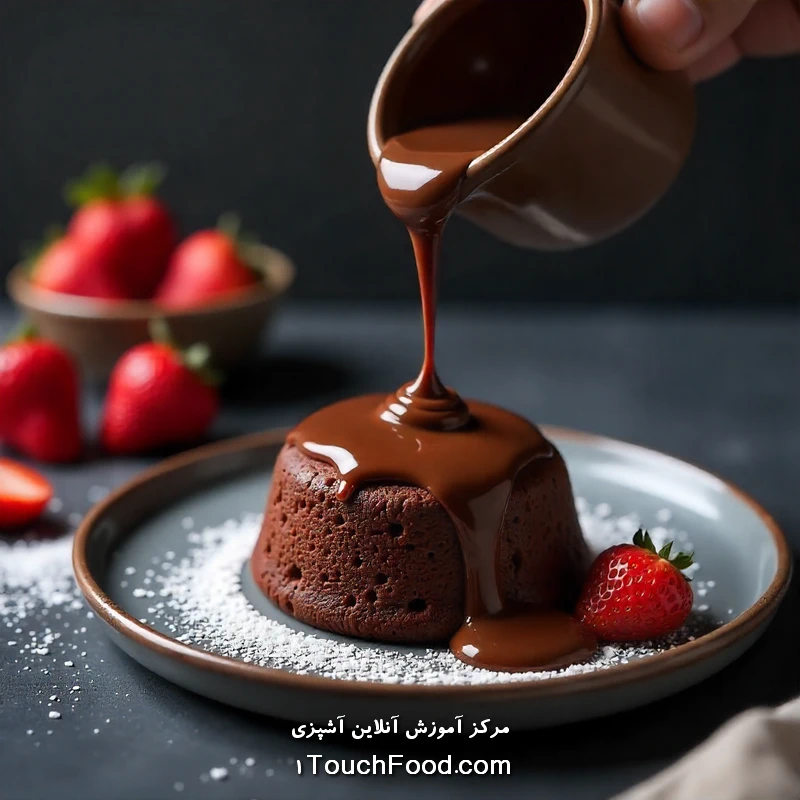 استفاده از سس شکلاتی براق